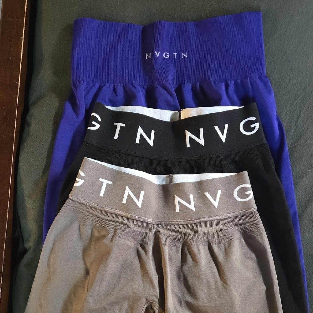 NVGTN Womens Leggings BUNDLE - Black, Gray, and Purple